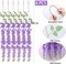6Pcs Purple Wisteria Hanging Flowers 48" Silk Wisteria Artificial Flowers